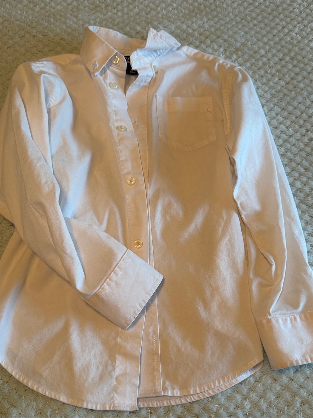 Chaps White Button-Down Girls' Shirt